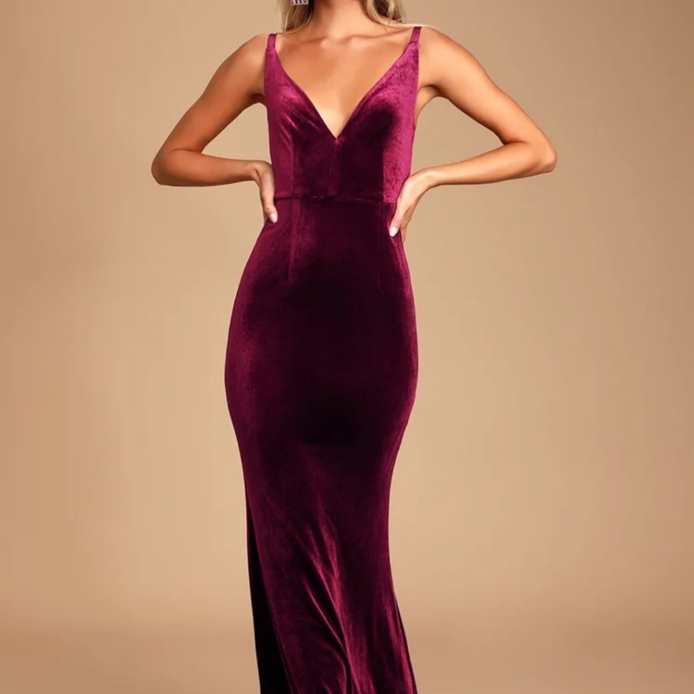 Velvet Mermaid Maxi Dress